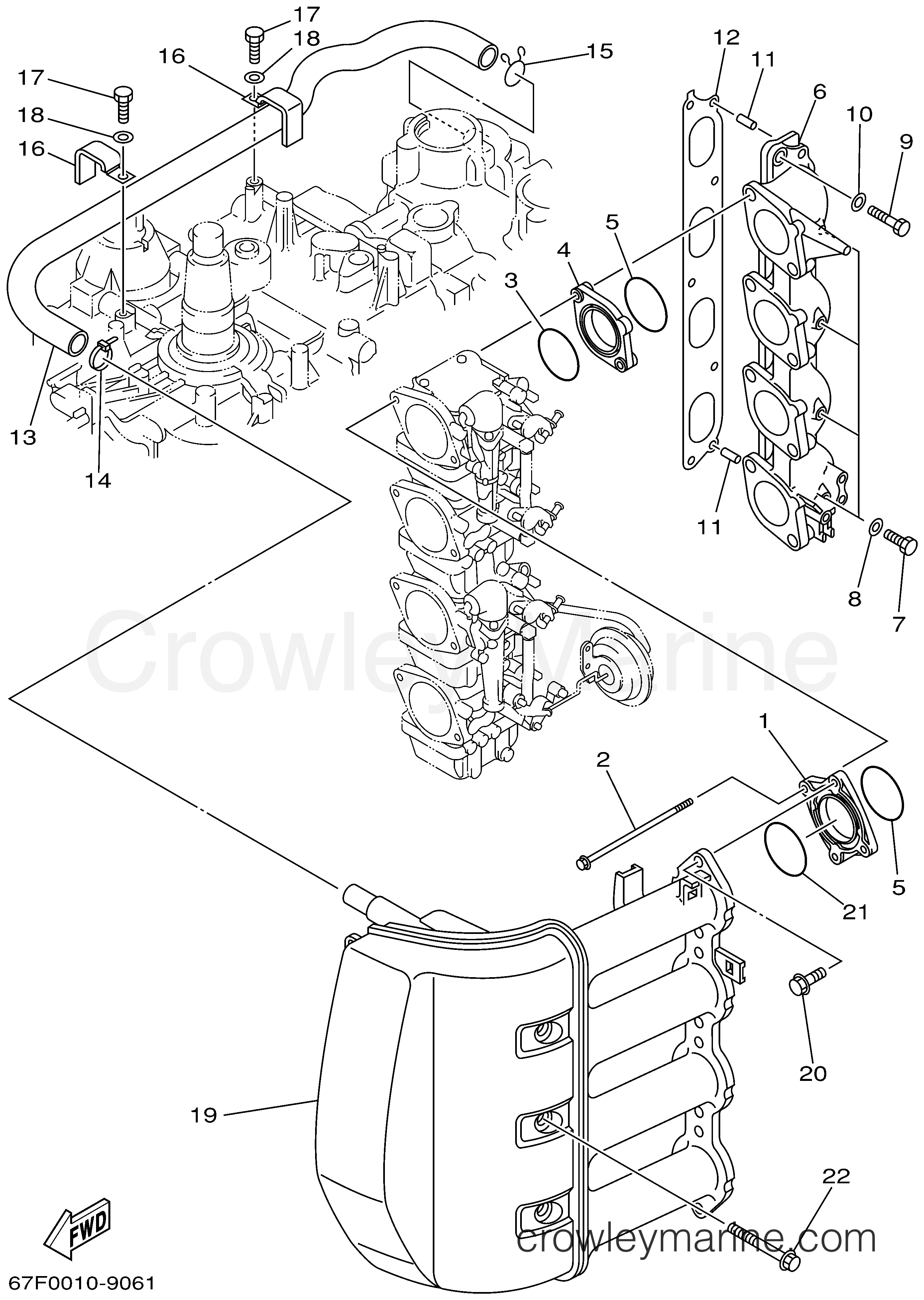 Yamaha Motors F80TLRX - INTAKE