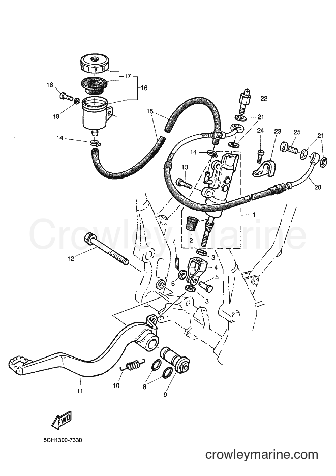 2004 Dirt Bike TT600RE - TT600RE (5CH5) [02A] - REAR MASTER CYLINDER