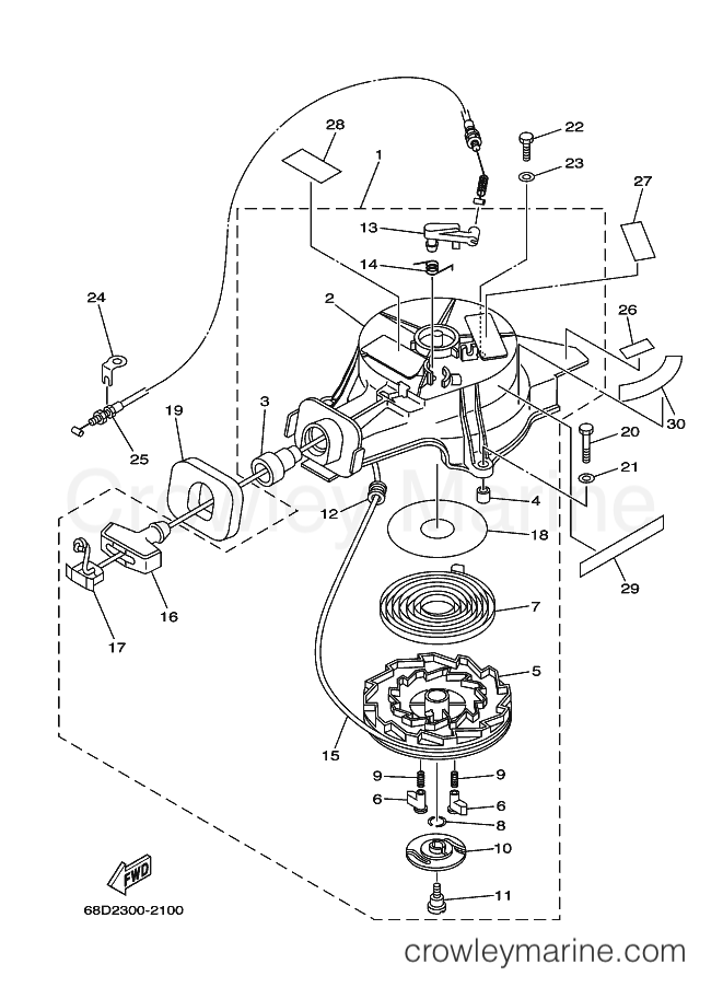 Yamaha Motors F4AMHL (68D3) [150] - STARTER