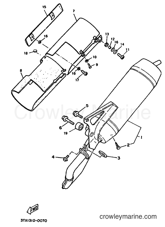 1995 Scooter CW50 - CW50 (3WV7) [999] - EXHAUST