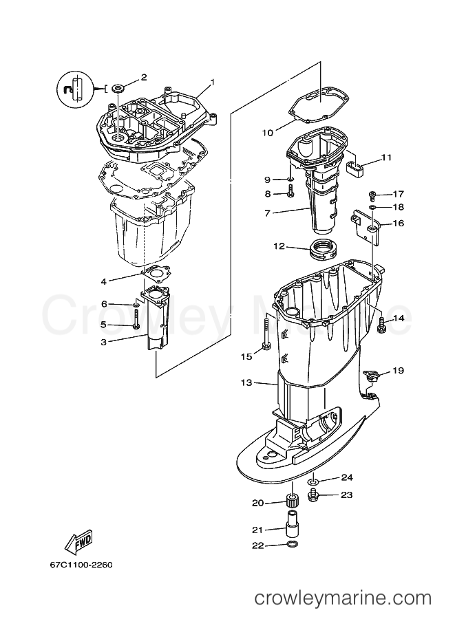 Yamaha Motors F40B (67C1) [220] - UPPER CASING