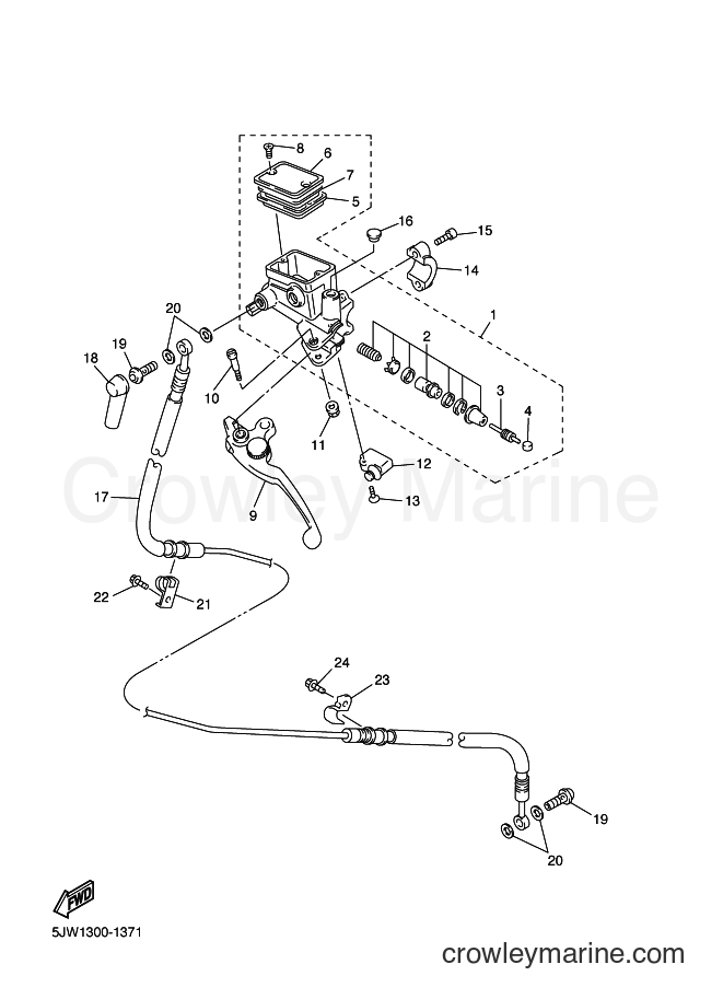 2002 Sport Bike FJR1300 - FJR1300 (5JW4) [030] - FRONT MASTER CYLINDER 2