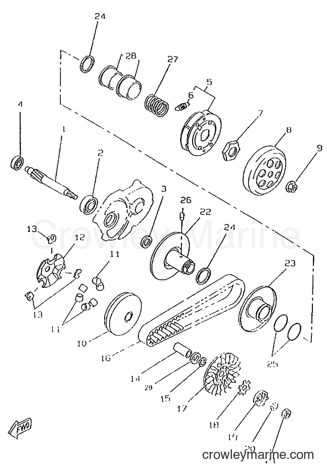 1996 Scooter CW50RSP - CW50RSP (4UR3) [999] - CLUTCH