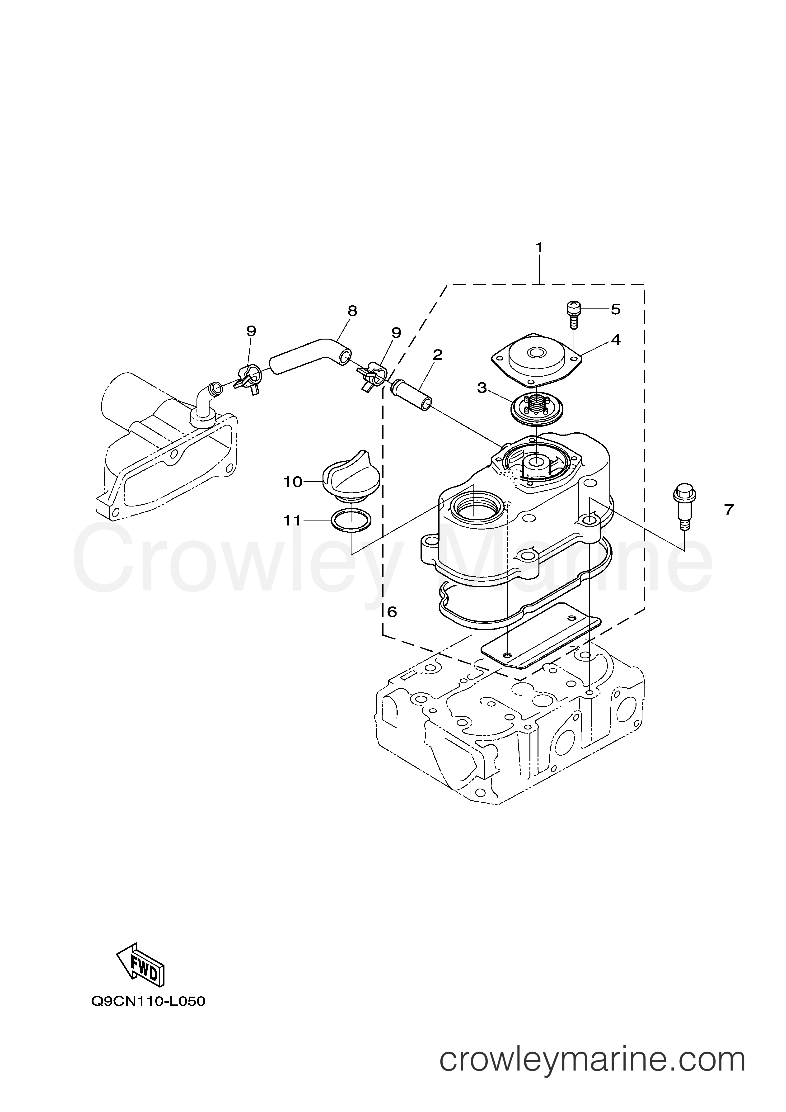 Yamaha Motors EDL7000SDE - CYLINDER HEAD COVER