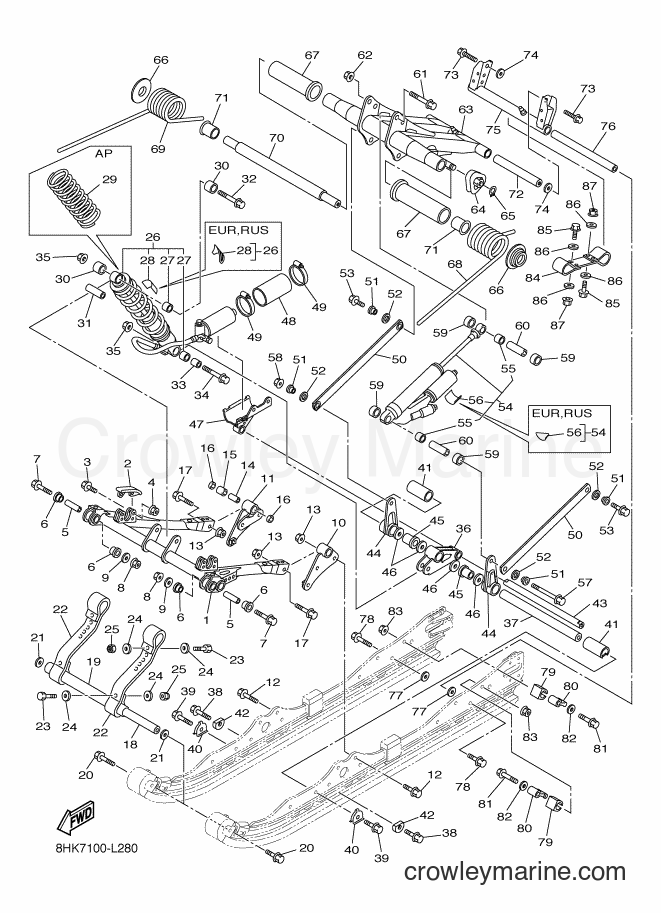 2012 Snowmobile RFX10RSS - RFX10RSS (8HK7) [020] - TRACK SUSPENSION 2