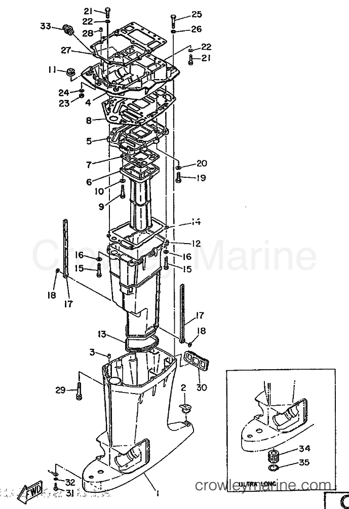 Yamaha Motors 140AET0 (6F3) [999] - UPPER CASING