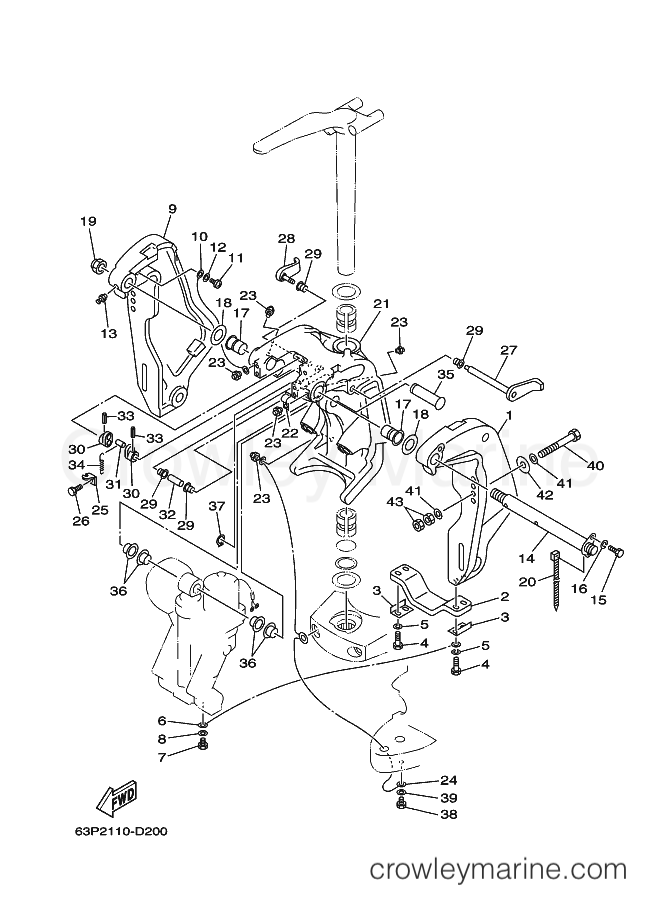 Yamaha Motors F150A (63P4) [070] - BRACKET 1