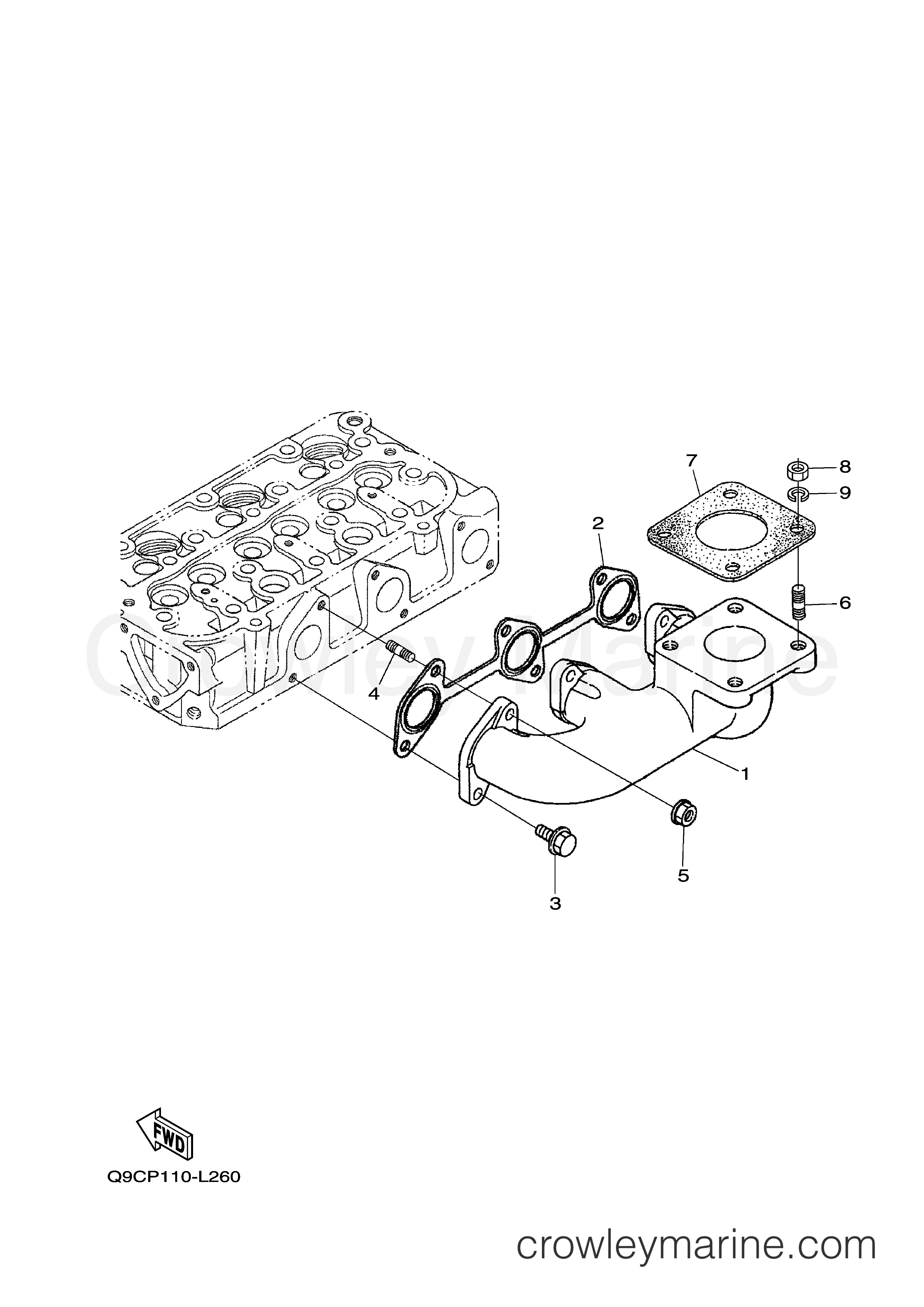Yamaha Motors EDL11000SDE - EXHAUST 1