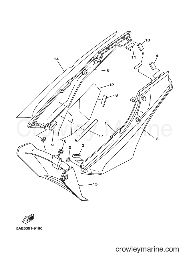 2000 Dirt Bike TDR125 - TDR125 (5AN8) [030] - SIDE COVER