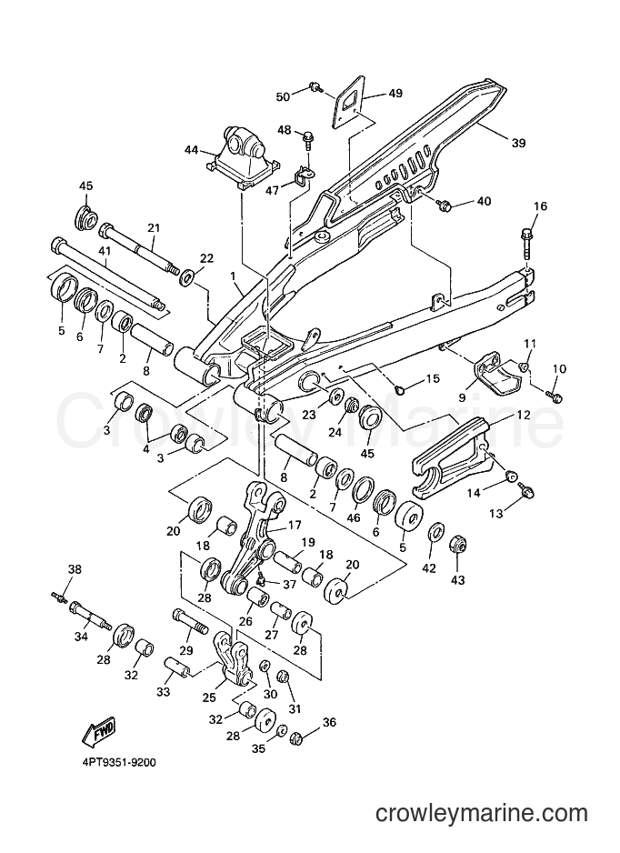 2002 Dirt Bike XT600E - XT600E (4PTB) [090] - REAR ARM