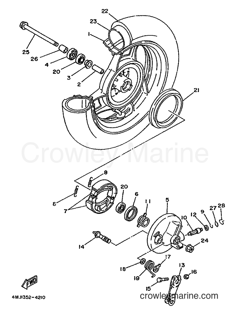 1994 Scooter YA50S - YA50S (4MJ4) [999] - FRONT WHEEL
