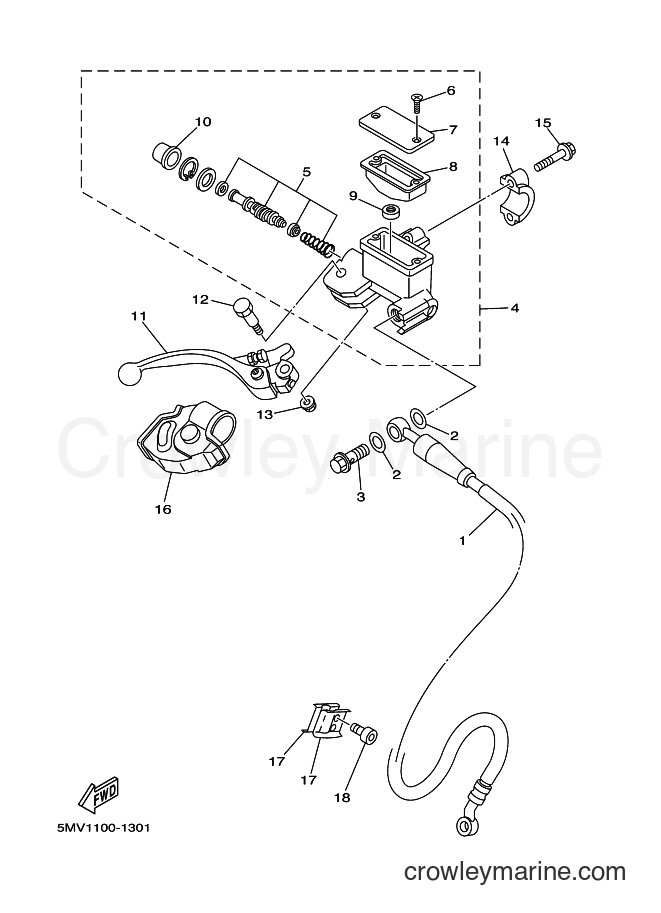 2001 Dirt Bike YZ250F - YZ250F (5NL2) [090] - FRONT MASTER CYLINDER