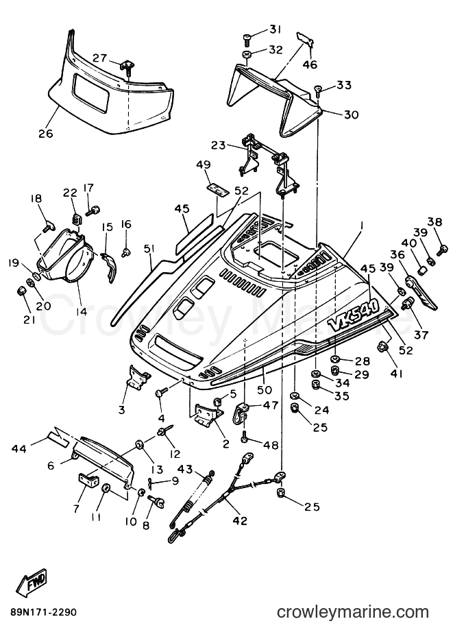 1992 Snowmobile VK540E - VK540E (86V4) [010] - SHROUD
