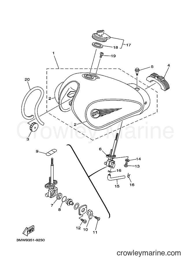 Yamaha Motors SR125 (3MW9) [090] - FUEL TANK