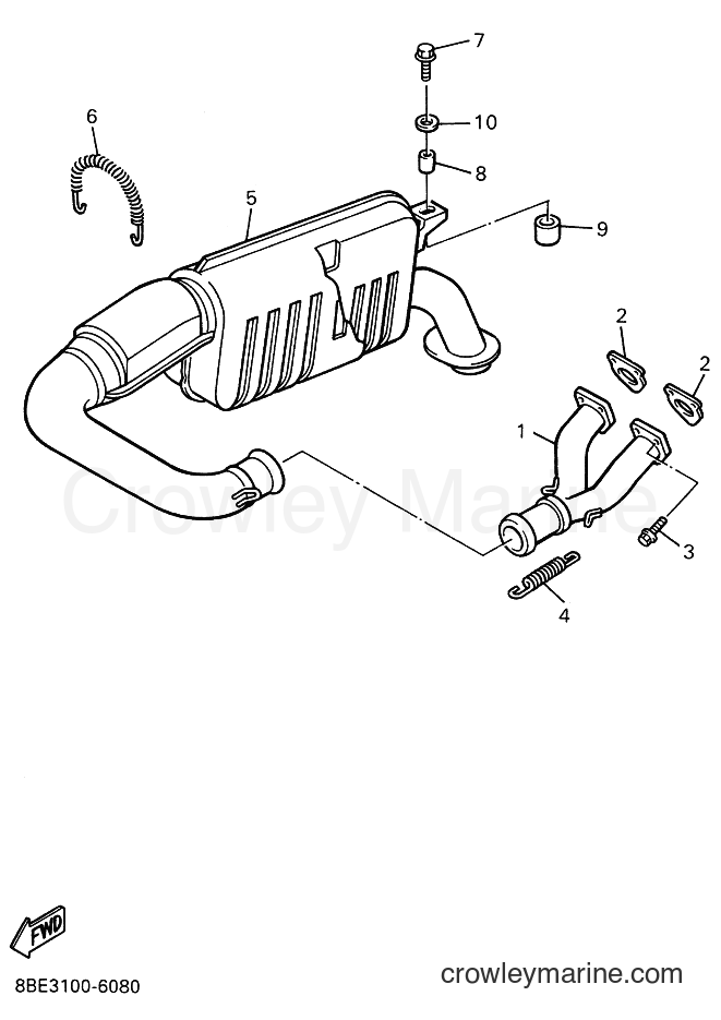 Yamaha Motors CS340E (8BE4) [020] - EXHAUST