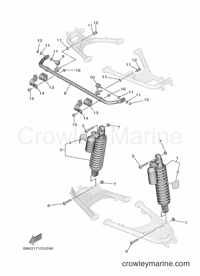 2019 ATV YXE850EN - YXE850EN (B8K4) [010] - REAR SUSPENSION