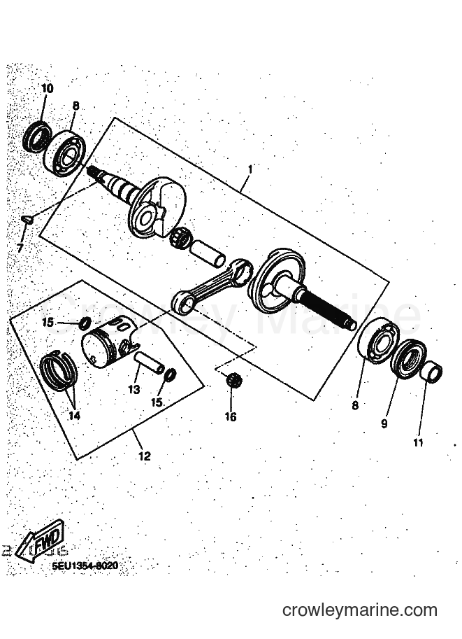 1999 Scooter YH50 - YH50 (5FV2) [010] - CRANKSHAFT & PISTON