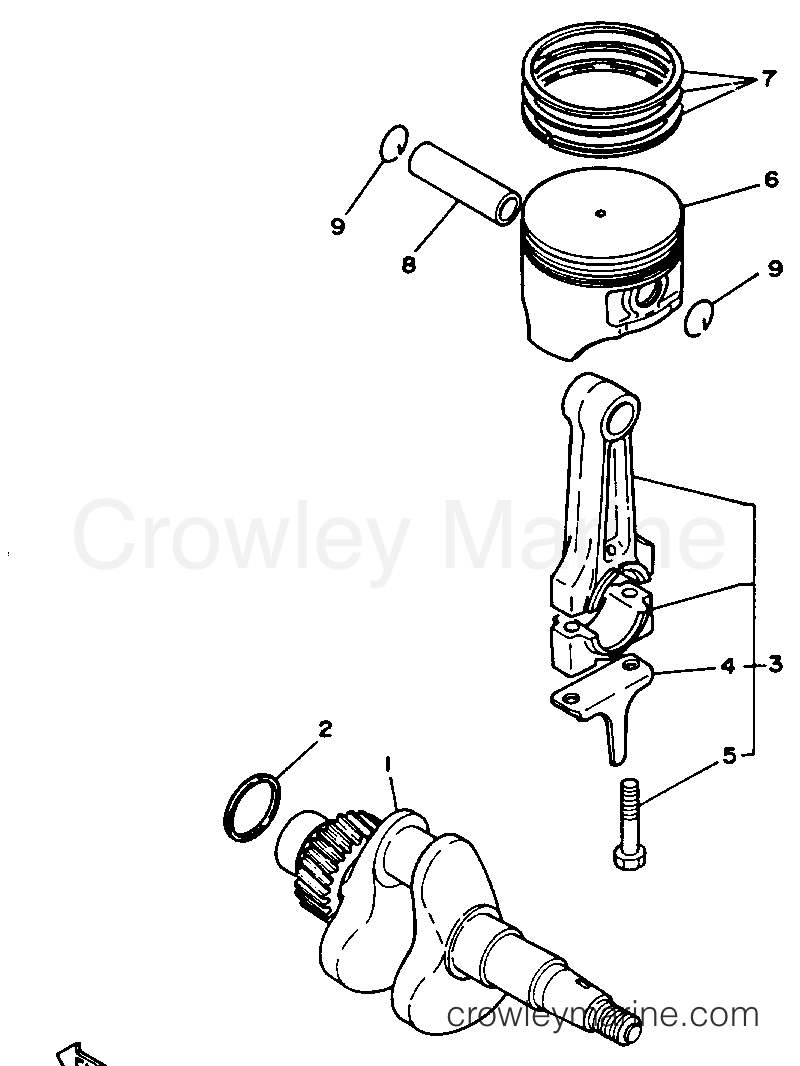 Yamaha Motors YS828TEN - CRANKSHAFT - PISTON