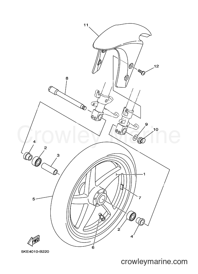 2003 Street Bike TZ250 - TZ250 (5KE4) [010] - FRONT WHEEL