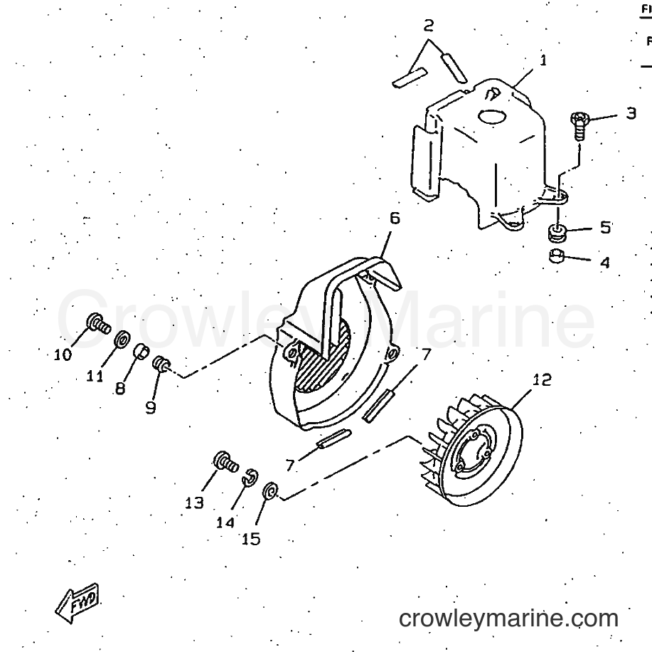 Yamaha Motors CW50RSP (4UR7) [99A] - AIR SHROUD & FAN