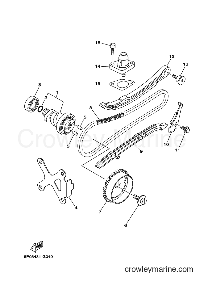 2009 Scooter AT135 - AT135 (5P14) [010] - CAMSHAFT & CHAIN