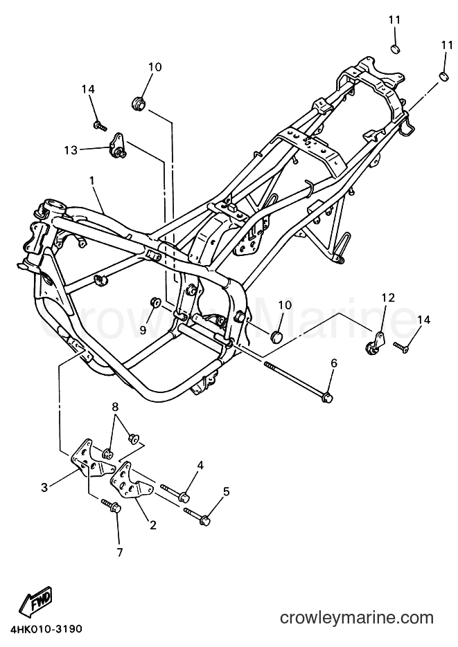 1994 Street Bike XJ600S - XJ600S (4DU9) [010] - FRAME
