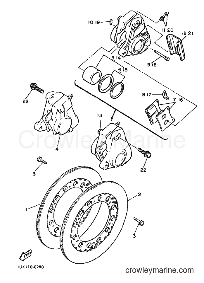 1987 Sport Bike FJ1200 - FJ1200 (1TX) [99A] - FRONT BRAKE CALIPER