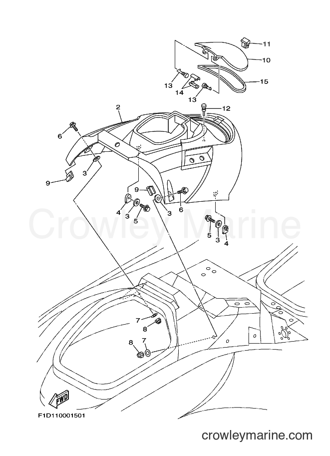 Yamaha Motors JET FOR SV1200 (68X1) [01A] - ENGINE HATCH 1