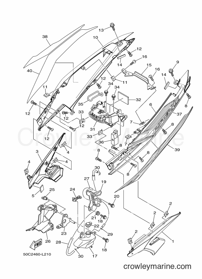 2012 Scooter T135HC - T135HC (50C2) [010] - SIDE COVER