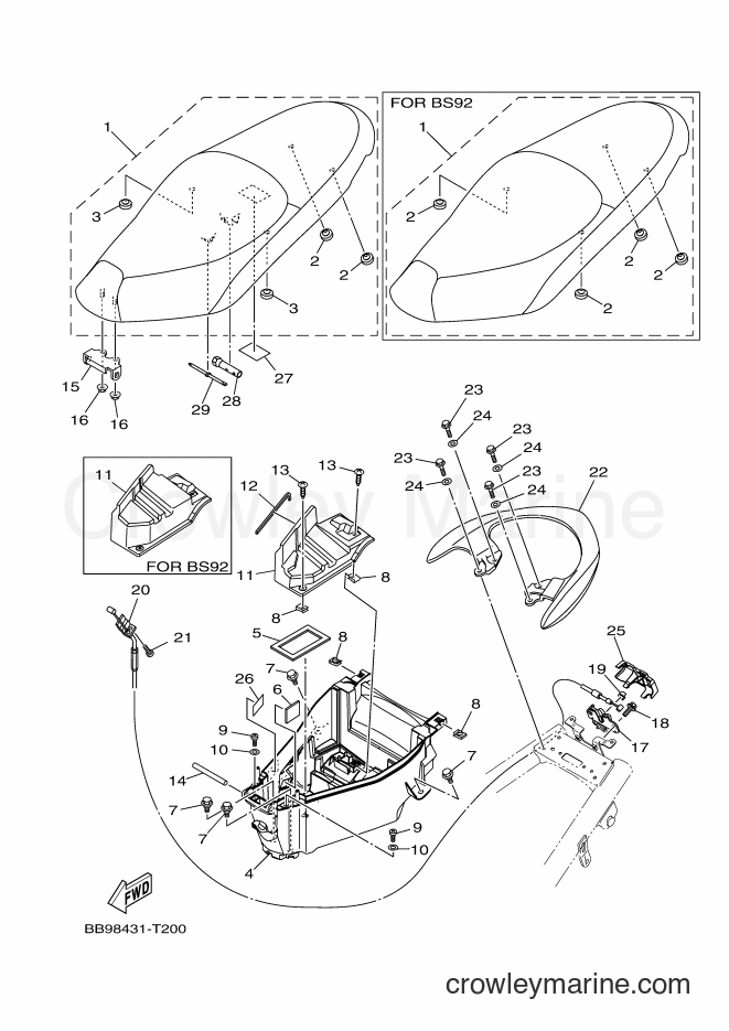 Yamaha Motors LNC125 (BB98) [010] - SEAT