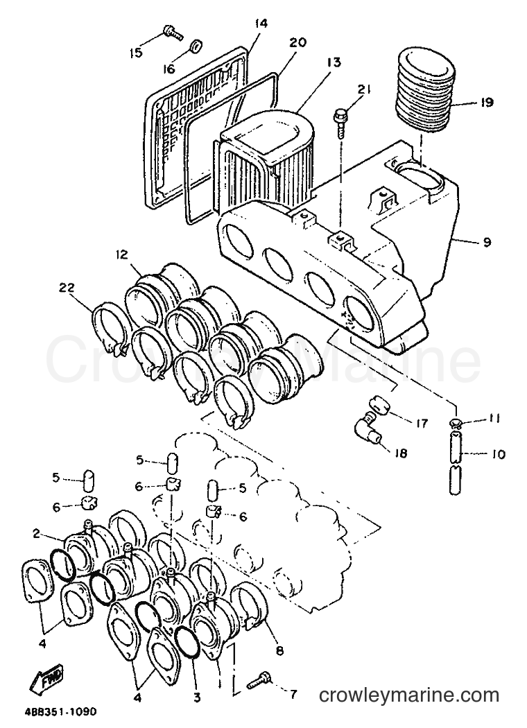 1992 Street Bike XJ900 - XJ900 (4BB2) [999] - INTAKE