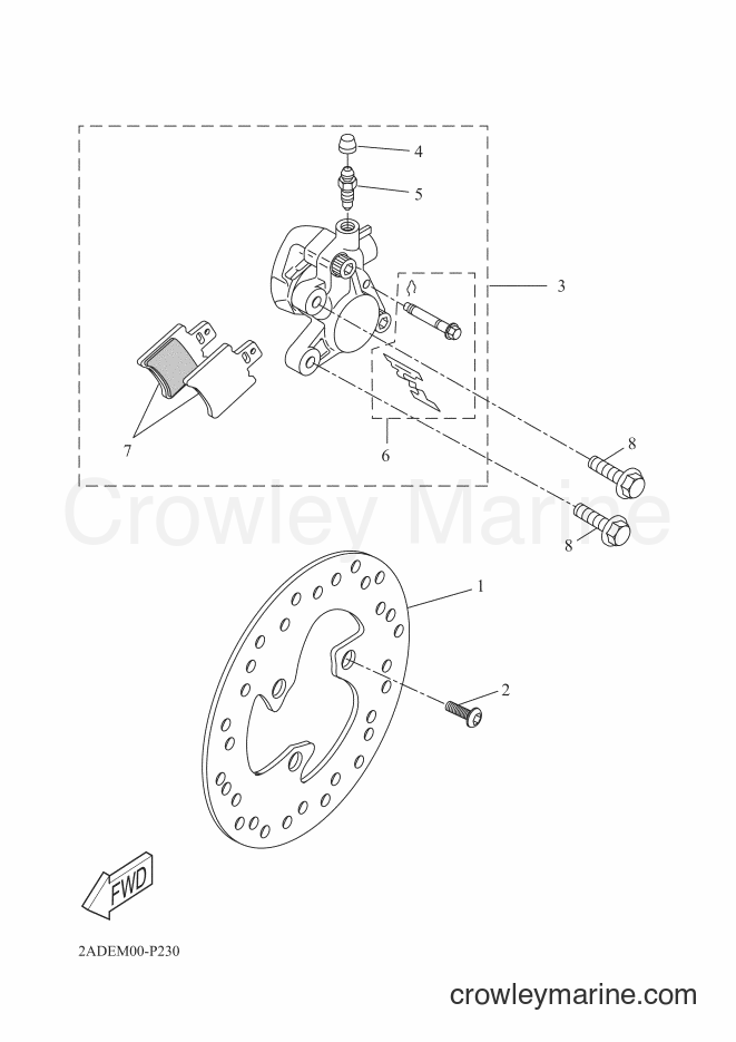Yamaha Motors CS50M (2ADG) [010] - FRONT BRAKE CALIPER
