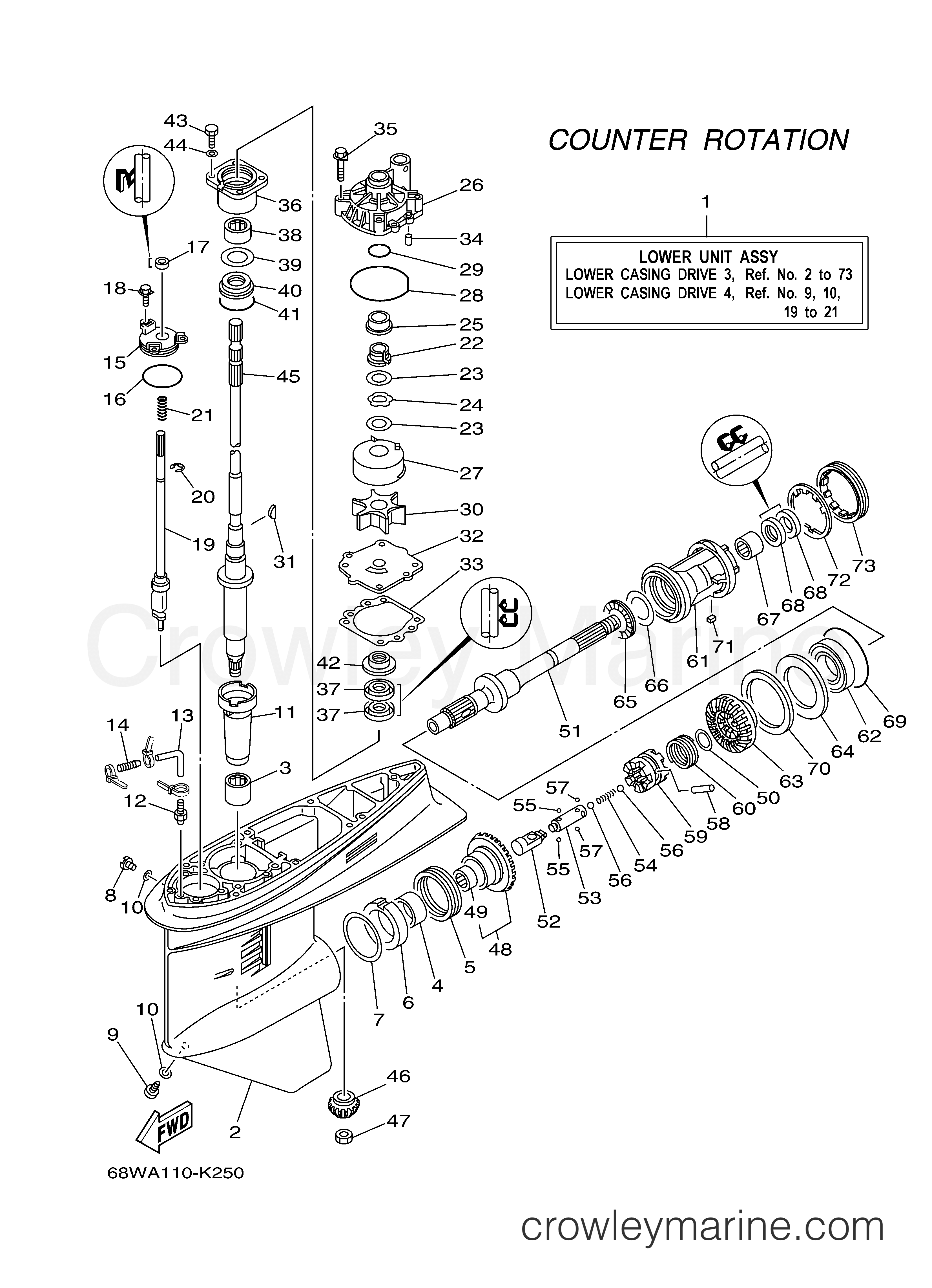 Yamaha Motors LF115TXR - LOWER CASING DRIVE 3