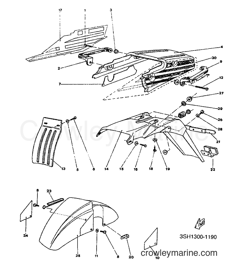 1991 Dirt Bike TDR125 - TDR125 (3SH2) [999] - FENDER
