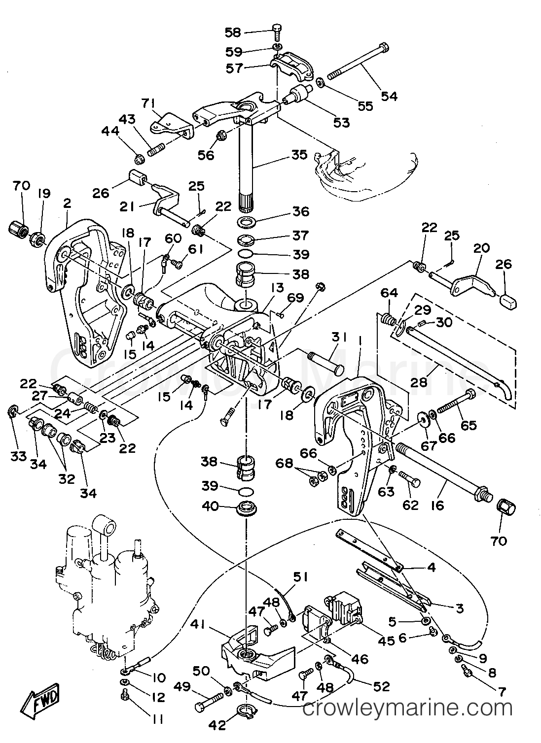 Yamaha Motors P50TLRS - BRACKET 1