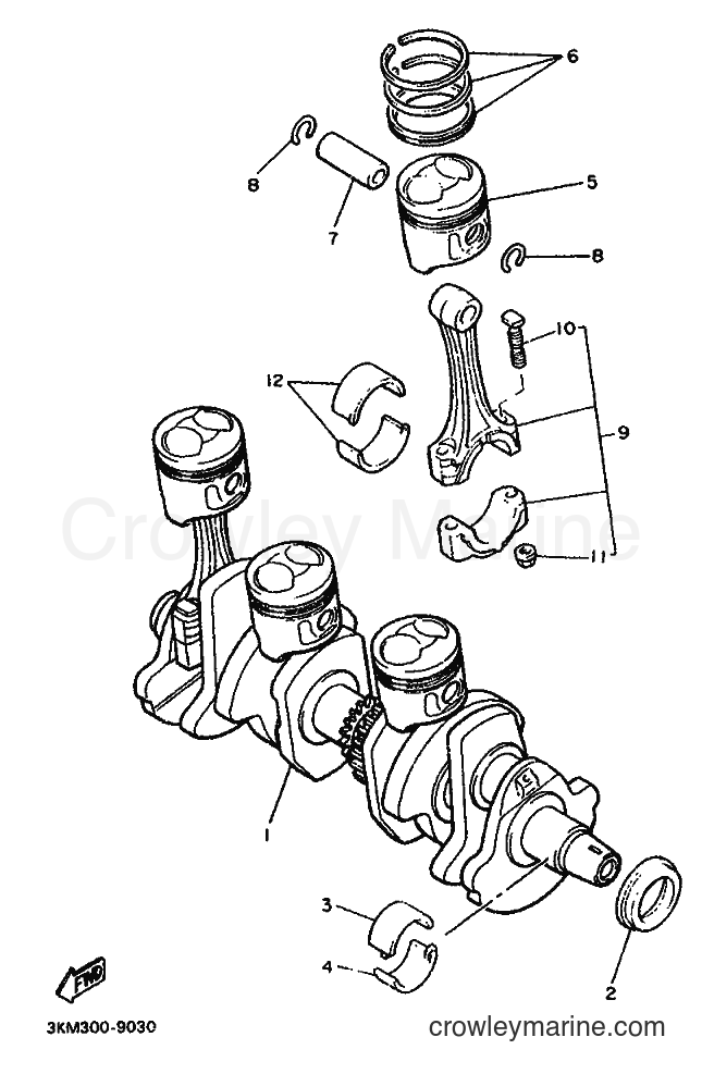 1990 Sport Bike FJ600 - FJ600 (3RC2) [010] - CRANKSHAFT & PISTON