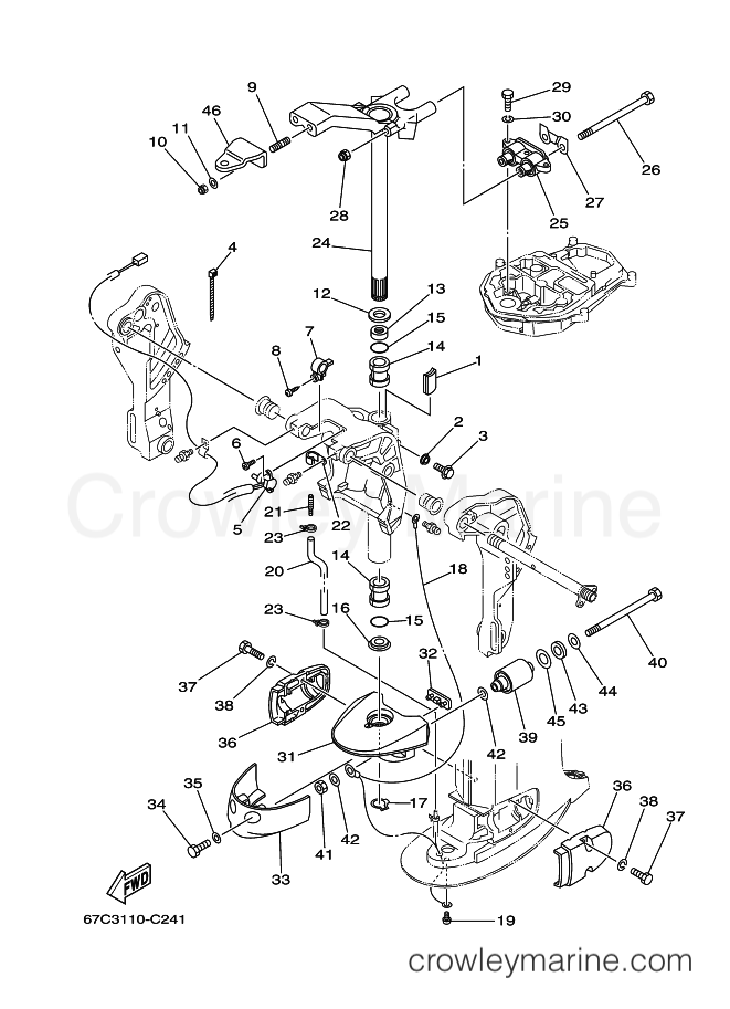 Yamaha Motors F40B (67C6) [090] - BRACKET 3