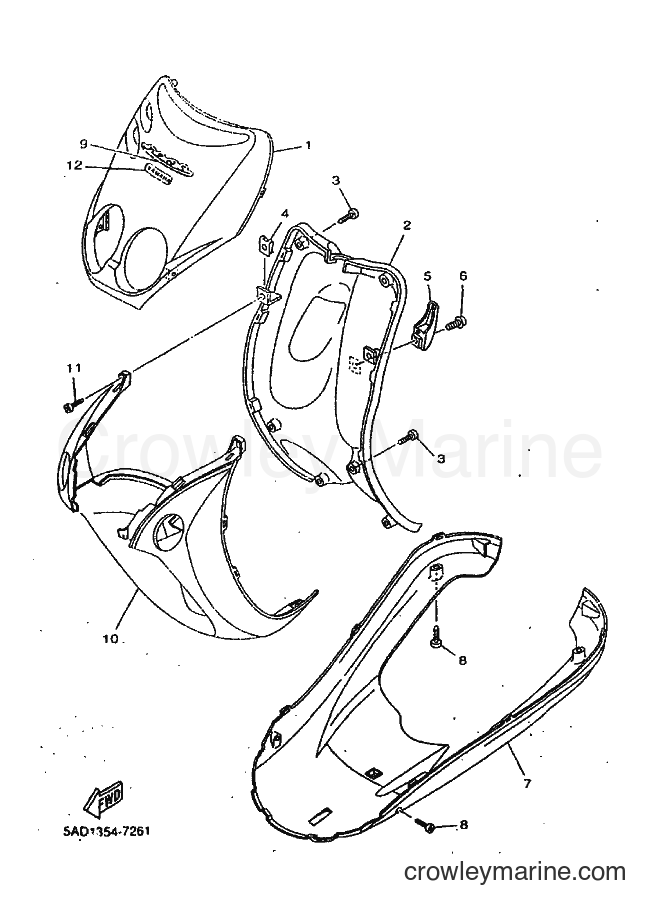 1999 Scooter YN50 - YN50 (5BV3) [010] - LEG SHIELD