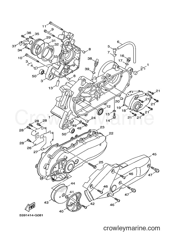 Yamaha Motors YW125 (37D4) [010] - CRANKCASE