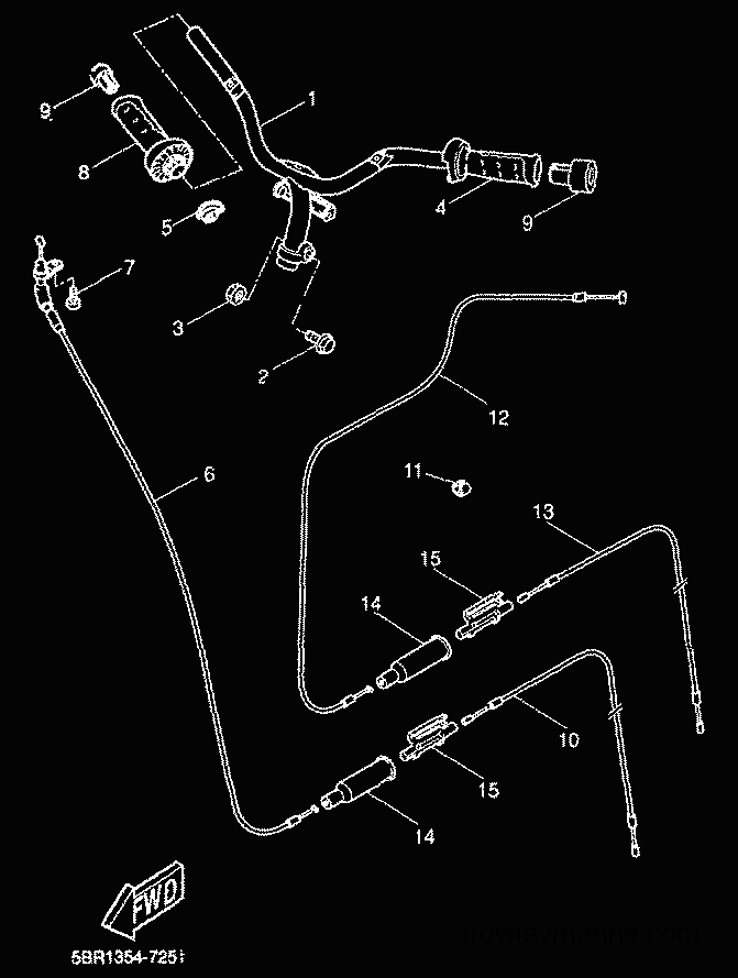 Yamaha Motors YQ50L (5KH7) [010] - STEERING HANDLE & CABLE