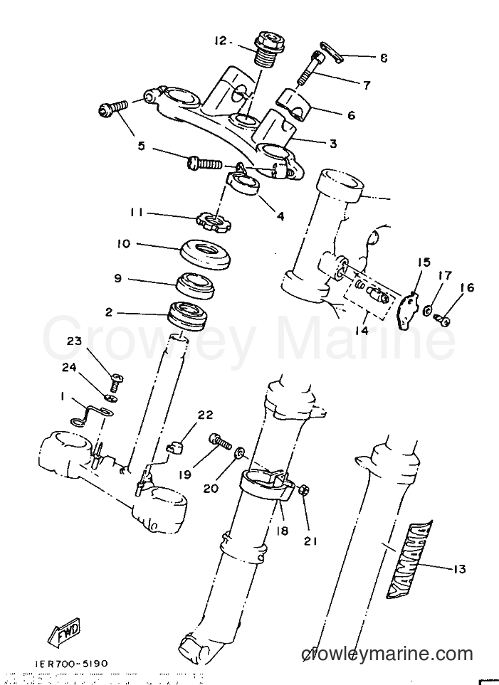 1988 Dirt Bike TY250 - TY250 (59N) [99A] - STEERING