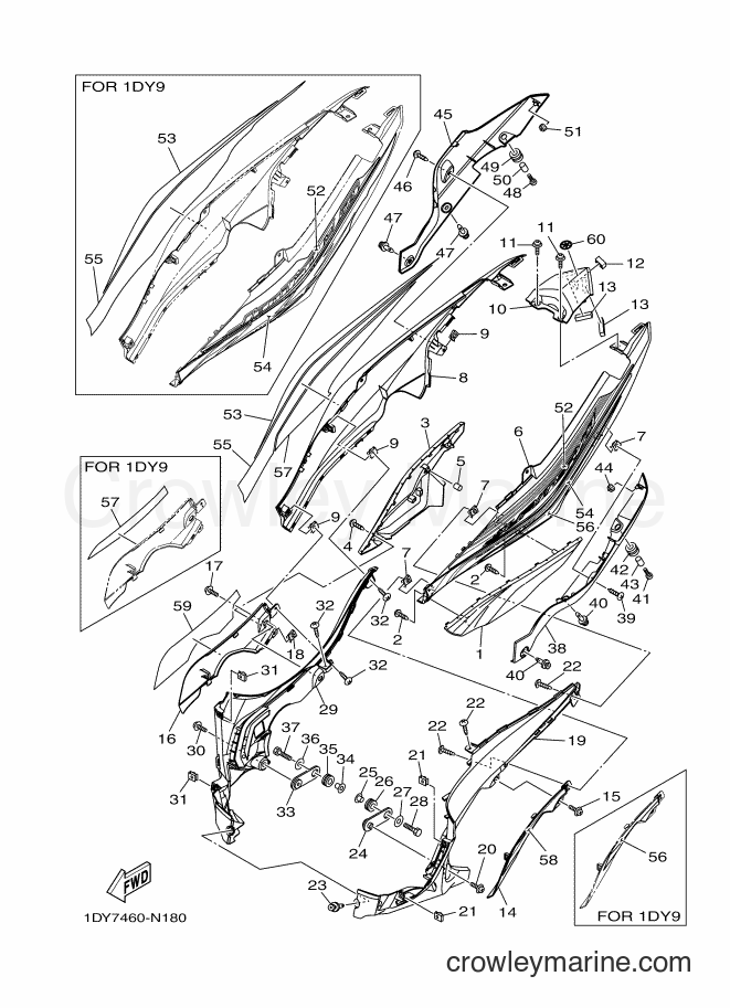 2014 Scooter T115FSEC - T115FSEC (1DY9) [010] - SIDE COVER
