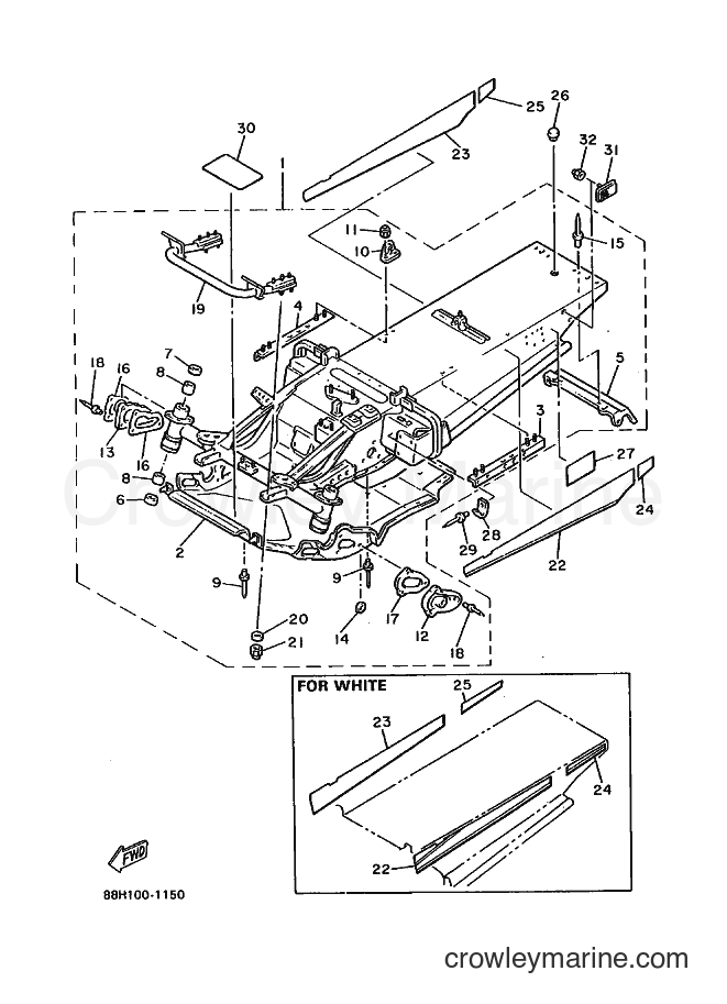 1991 Snowmobile PZ480E - PZ480E (88H1) [040] - FRAME