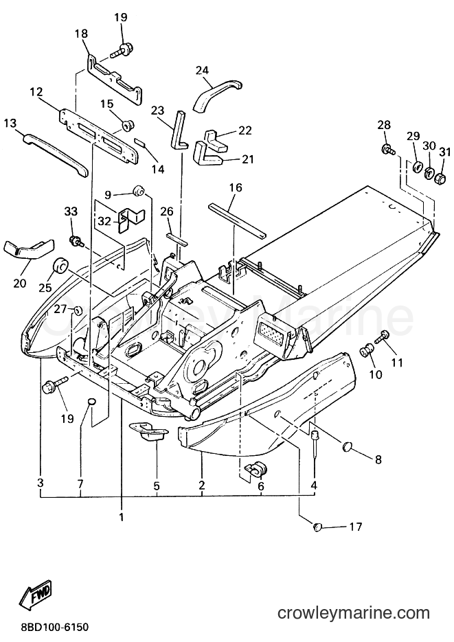 Yamaha Motors BR250T (8BDA) [010] - FRAME