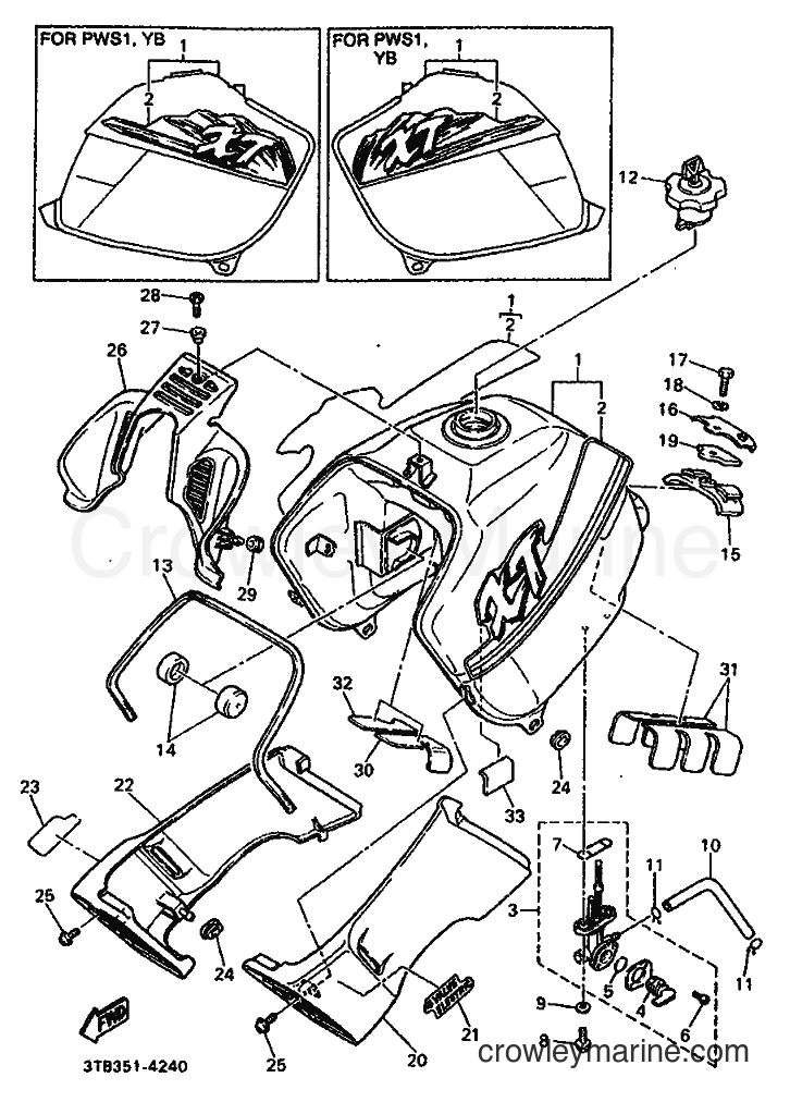 1994 Dirt Bike XT600E - XT600E (3TB9) [999] - FUEL TANK