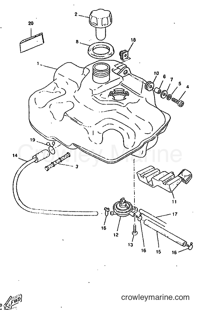 1998 Scooter CW50RS - CW50RS (4TDK) [010] - FUEL TANK