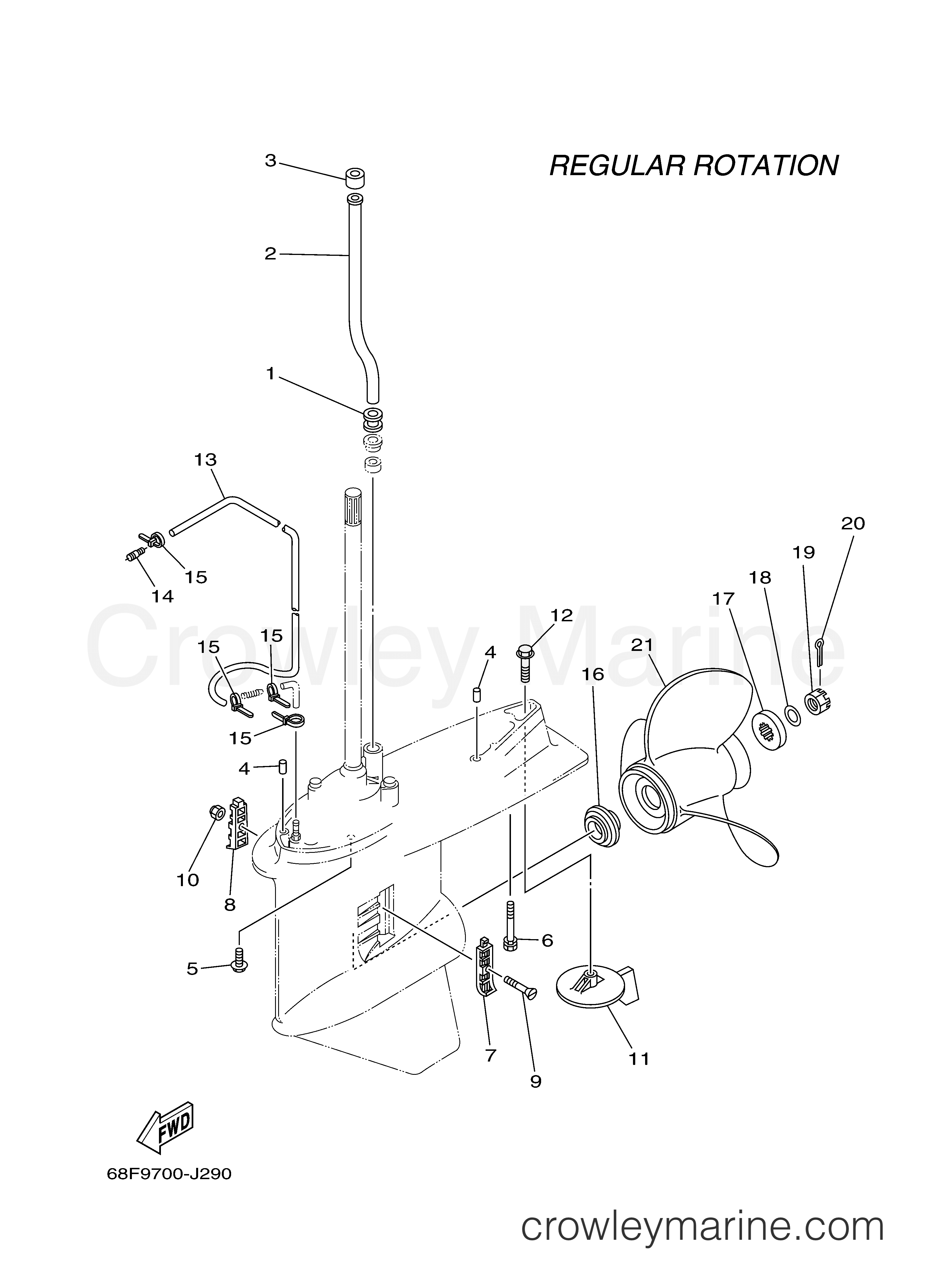 Yamaha Motors Z200TXR - LOWER CASING DRIVE 2