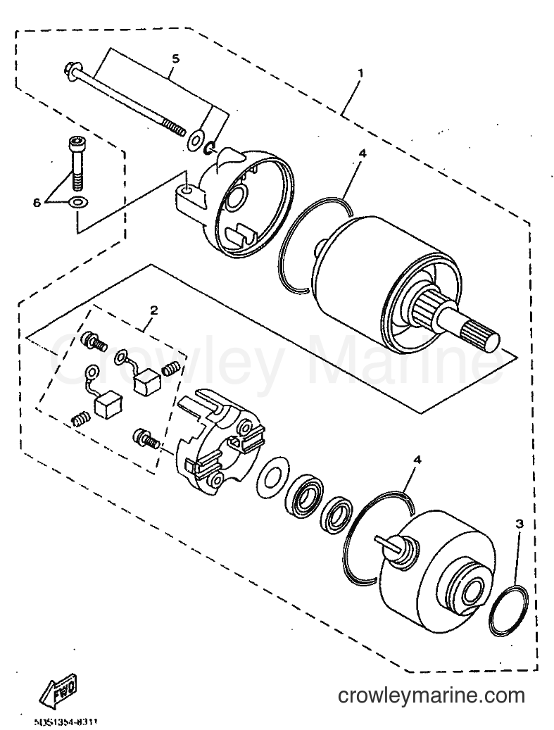 1999 Scooter YP125E - YP125E (5DS5) [010] - STARTING MOTOR