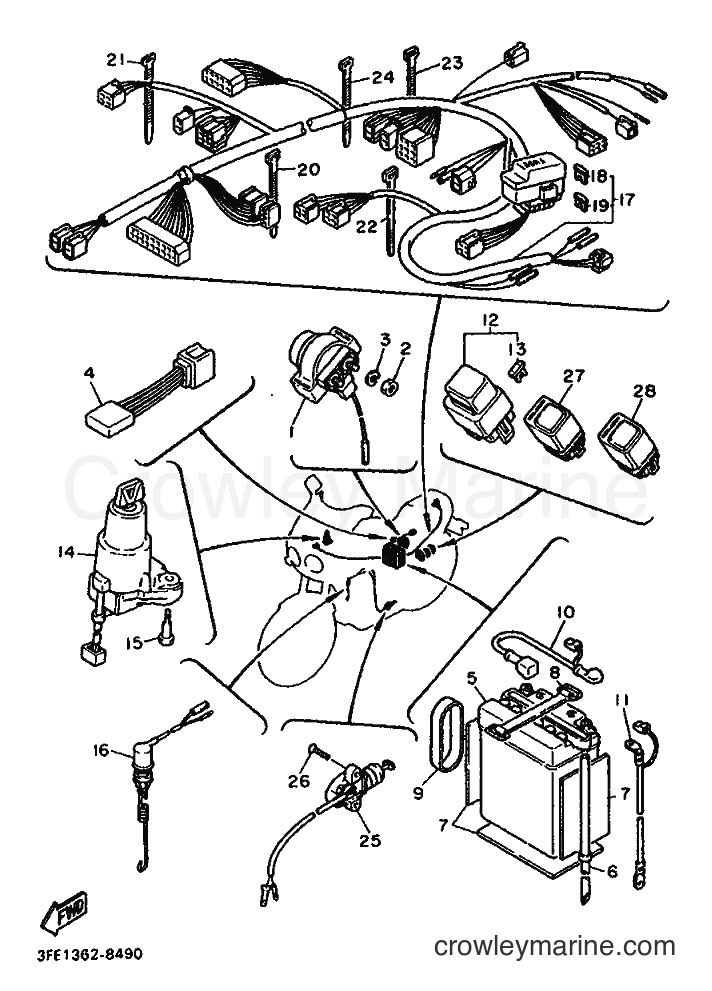 Yamaha Motors FZR1000 (3FE1) [999] - ELECTRICAL 2