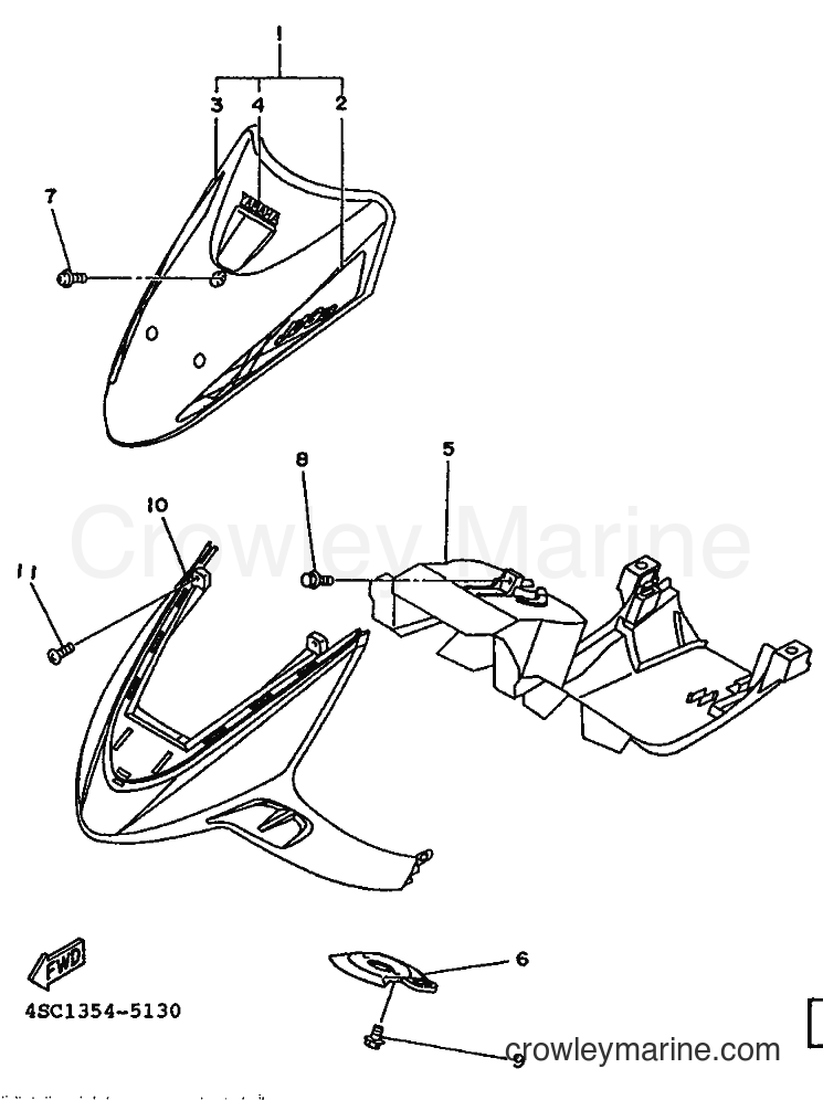 1995 Scooter YA50Z - YA50Z (4SC1) [999] - FRONT FENDER